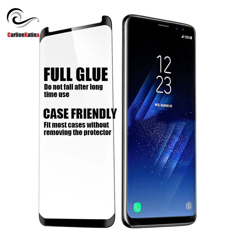 

FULL GLUE Screen Protector Case Friendly Tempered Glass For Samsung galaxy S10 E Note 10 9 8 S6 S7 Edge S8 S9 Plus Film 3D 5D 6D