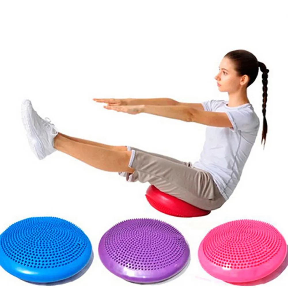 Inflatable Massage Yoga Ball Fitness Cushion Mat Universal Yoga Wobble