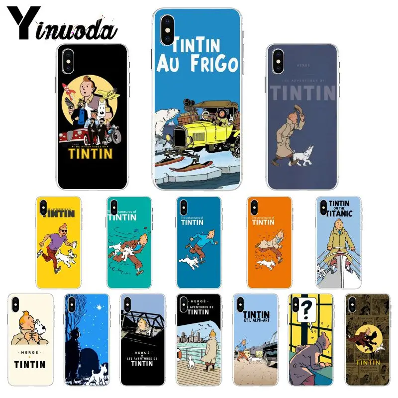 11pro MAX The Adventures of Tintin прозрачный ТПУ Мягкий силиконовый чехол для телефона iPhone 5 5Sx 6