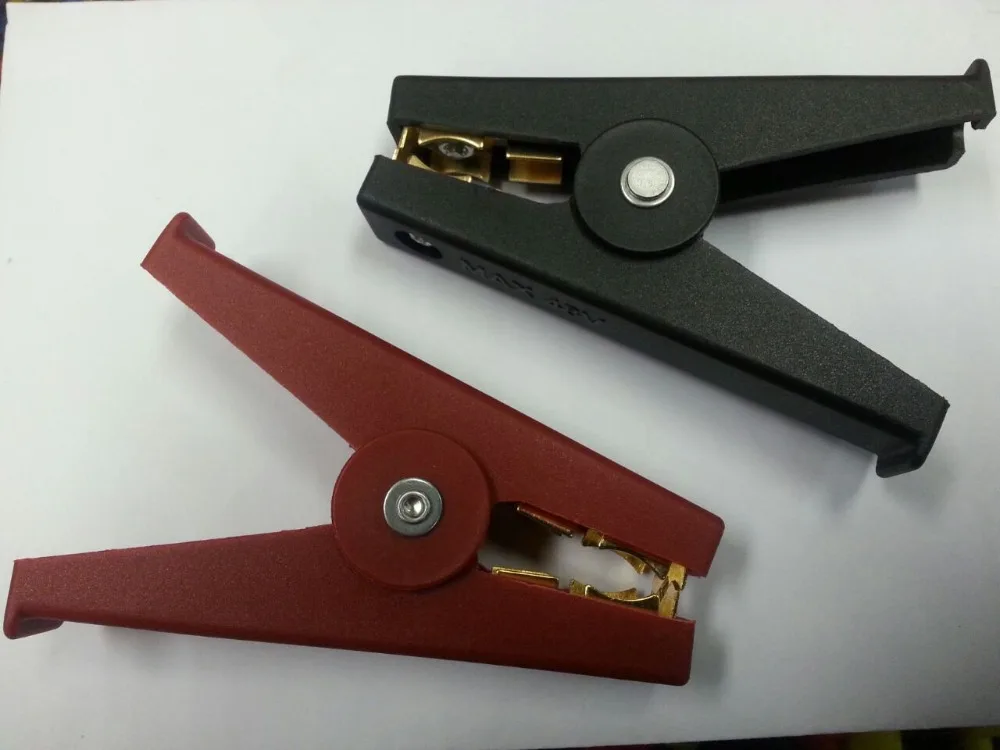 

2pcs high quality Copper 100A Insulated Car Battery Test Lead Alligator Clip Clamp