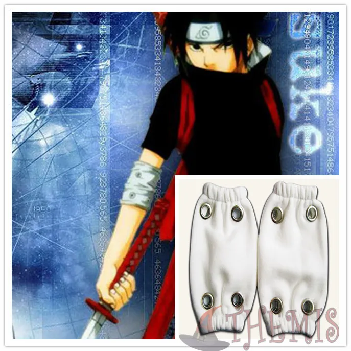 Athemis Uchiha Sasuke Arm Warmers elbow pad striped Sleeves Narotu