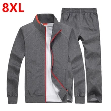 Frühling und herbst fett XL liebhaber plus größe baumwolle jacke hosen sportswear Pangge männliche gezeiten Jacke und hose