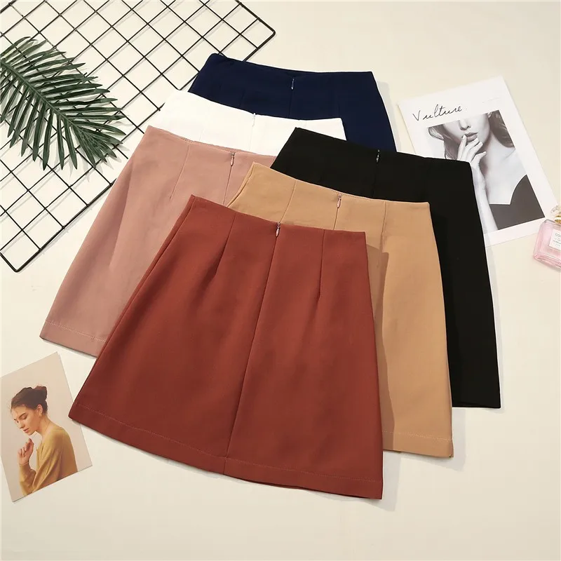 

DeRuiLaDy Women Lrregular High Waist Zipper Skirts Summer New Elegant Ladies Plus Size Slim Was Thin Office Casual Mini Skirt