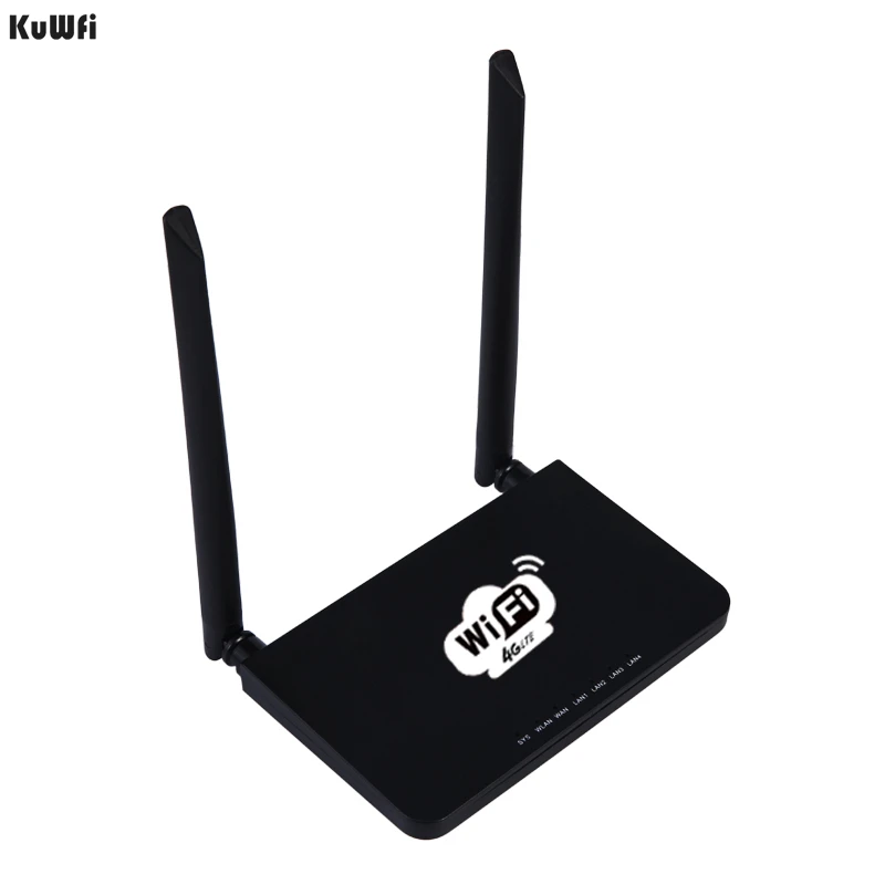 Разблокированные Wi Fi роутеры KuWFi 300 Мбит/с 4G LTE CPE роутер с портом LAN Поддержка порта