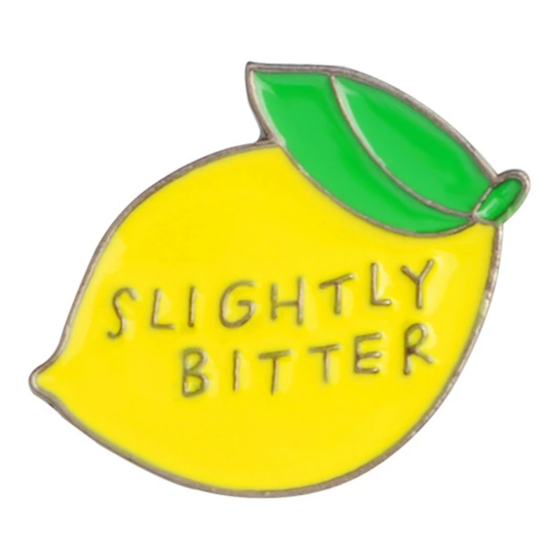 

Slightly Bitter Lemon Pins Brooches Badges Hard Enamel Pins Fashion Accessory Cute Kawaii Food Pins Jewelry For Women Girl