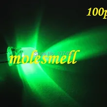 100 шт. 5 мм зеленый свет свечи мерцания Ultra Bright Мерцание зеленый светодиодные свечи зеленые светодиоды воды ckear линзы светодиодный