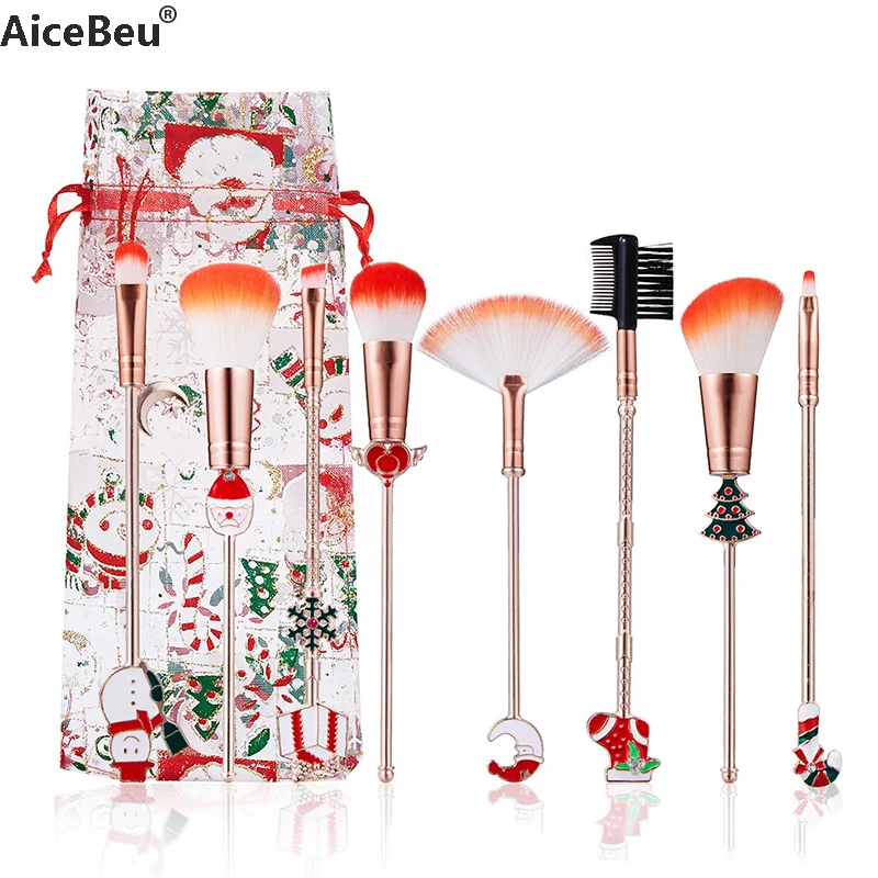 

AiceBeu Elk Sailor Moon Cosmetic Brush Makeup Brushes Set 8pcs Tools kit Eye Liner Shader Christmas Pink Hair Gift
