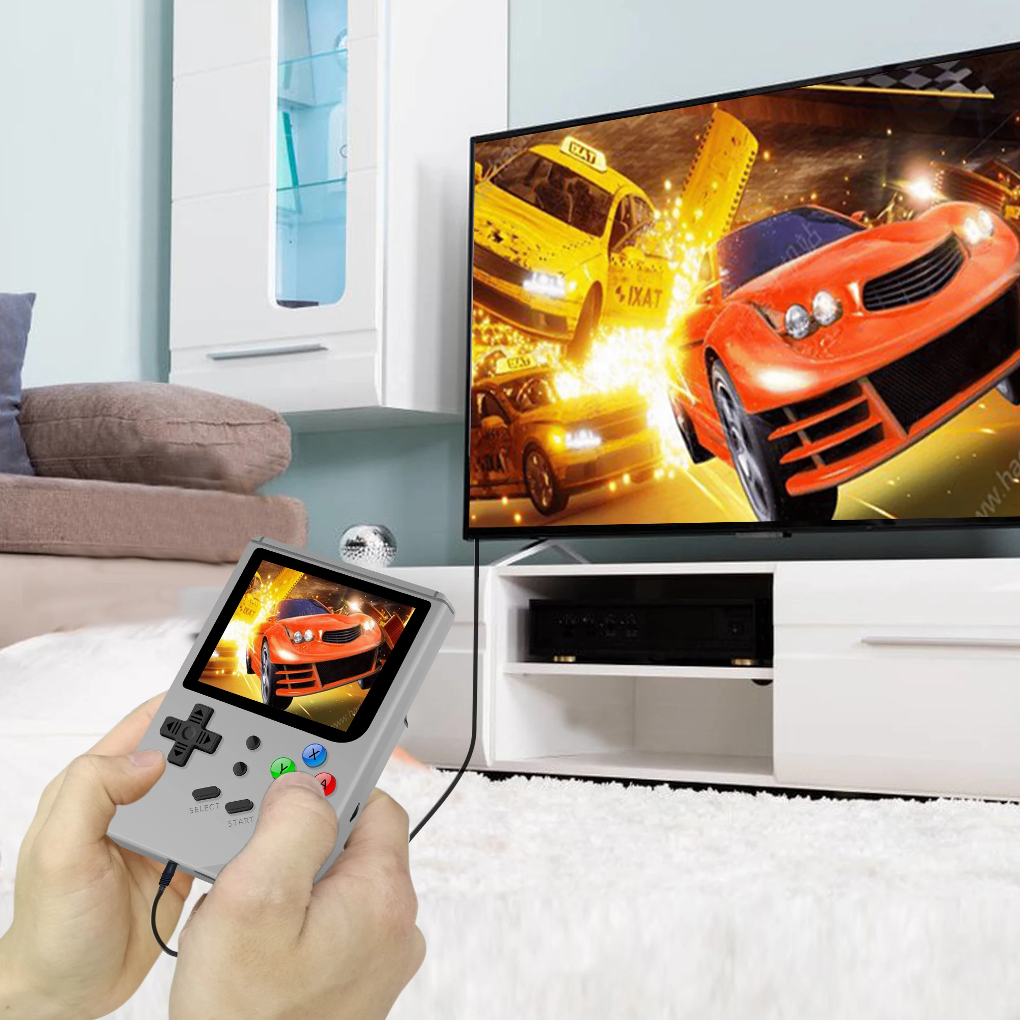 

New 3 inch portable video open source system handheld mini game console 16G 1800 mah 3000 bulit in retro games