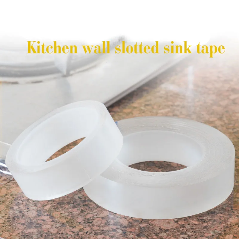 Kitchen Sink Waterproof Mildew Strong Self adhesive Transparent Tape Bathroom Toilet Crevice Strip Self adhesive Pool
