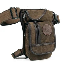 Nouveau Hommes Toile de Jambe de Baisse Sac Taille Fanny Pack Ceinture Hip Bum Militaire Voyage Moto de Messager multi-usages Sacs à bandoulière