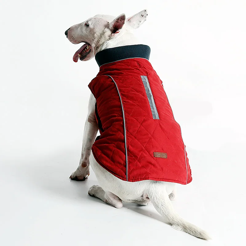 Doglemi для домашнего питомца зимнее Стеганое пальто Ретро дизайн Уютная зимняя для домашней собаки куртка жилет теплая одежда для домашних животных 6 цветов