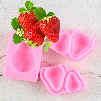 

1/2Pcs Strawberry Silicone Cake Fondant Mold DIY Sugarcraft Baking Pastry Tools Kitchen Accessories