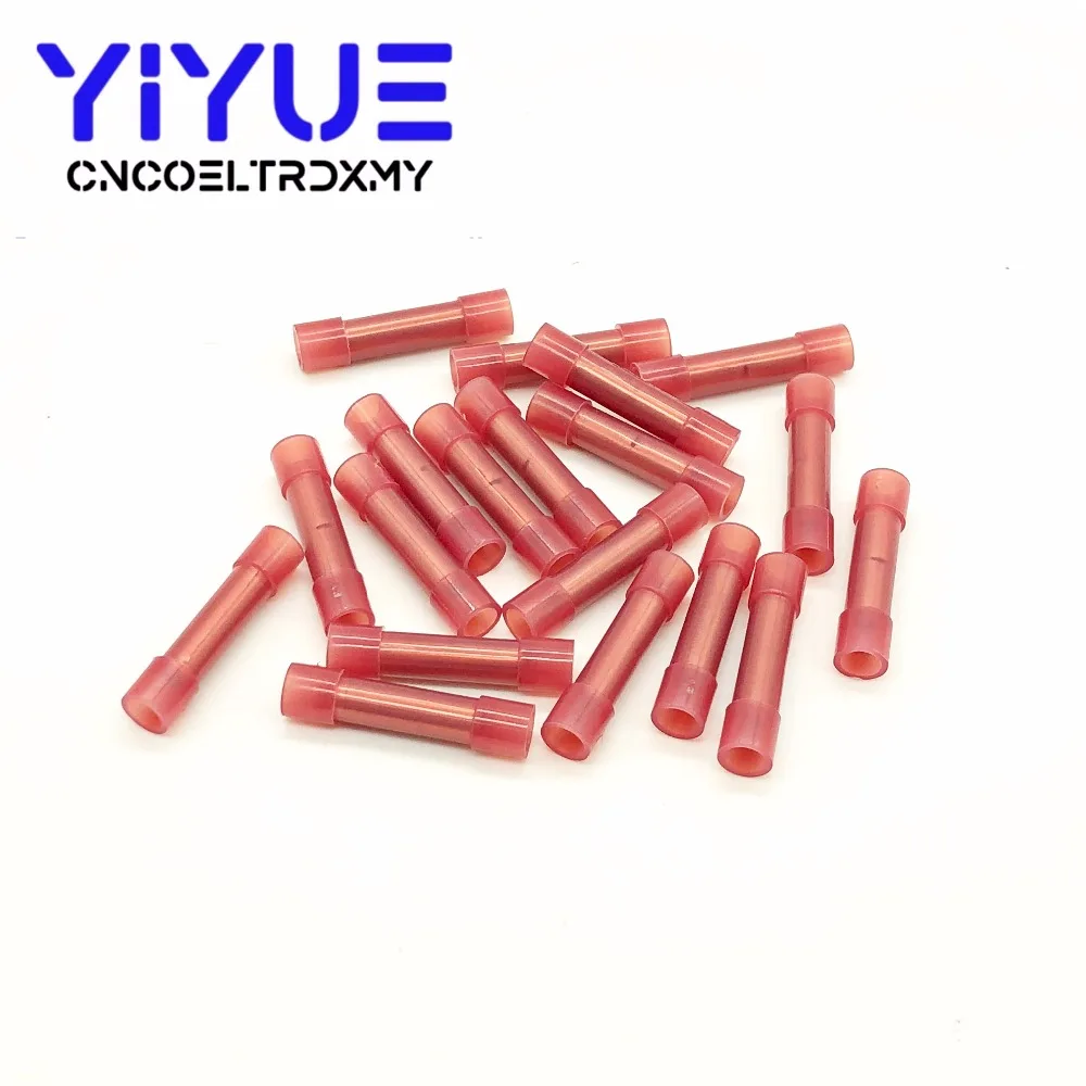 

20PCS Wire Cable Connectors Terminal insulated crimp electrical connector Nylon Booting thermo retractable red BNYF1.25