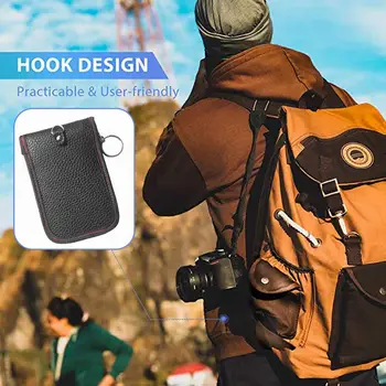 

Faraday Bag Signal Blocking Shield Case Anti-hacking Anti-thief Protector Pouch For Car Keys Keyless Entry Fobs Blocking