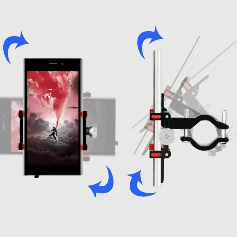 Мотоциклетный Алюминиевый держатель для мобильного телефона, подставка для Iphone 8P Xr samsung S9, руль для горного велосипеда, Gps кронштейн