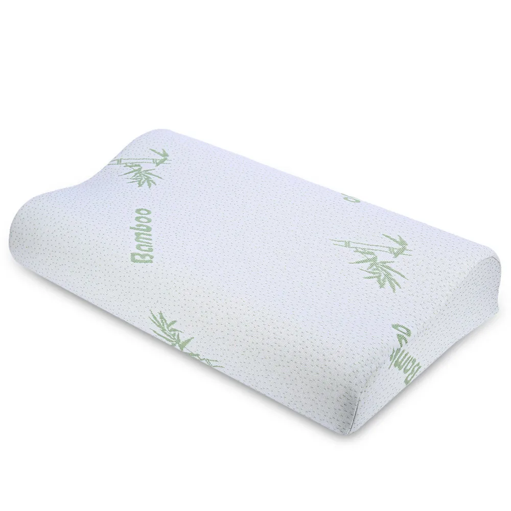 HOT Original Bamboo Fiber Pillow Slow Rebound Health Care Memory Foam Pillow Memory Foam Pillow Support The Neck Fatigue Relief0