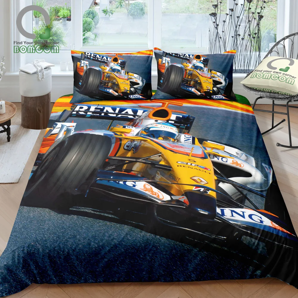 Moment Arbeid Krimpen BOMCOM 3D Digital Printing F1 Stijl Geel Race Auto Motor Sport versnellen  op een Track Dekbedovertrek Sets 100% microfiber Clear|Beddengoed sets| -  AliExpress