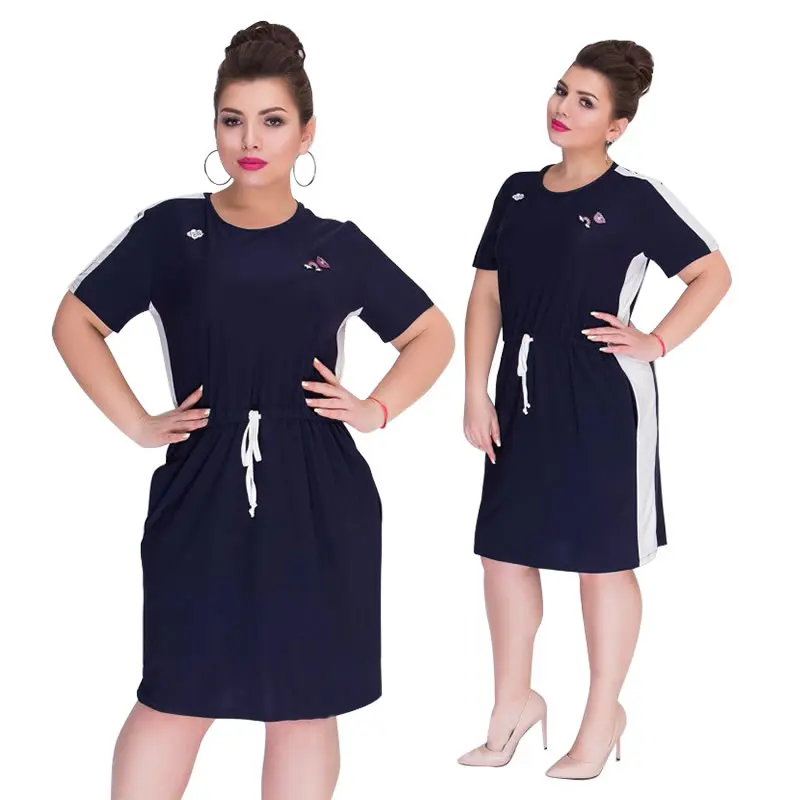 Женское платье с коротким рукавом Повседневное большого размера 5XL 6XL 2019|vestidos