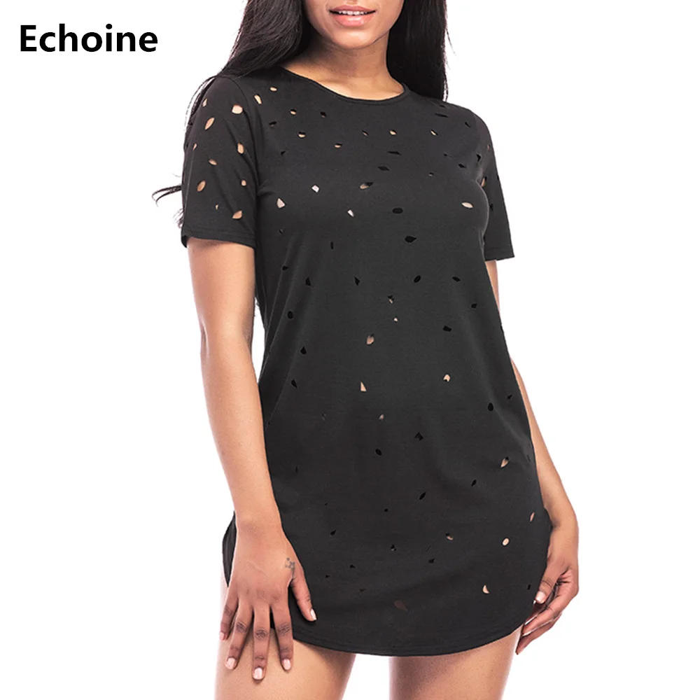 Echoine Women mini Tshirt Dress Fashion 