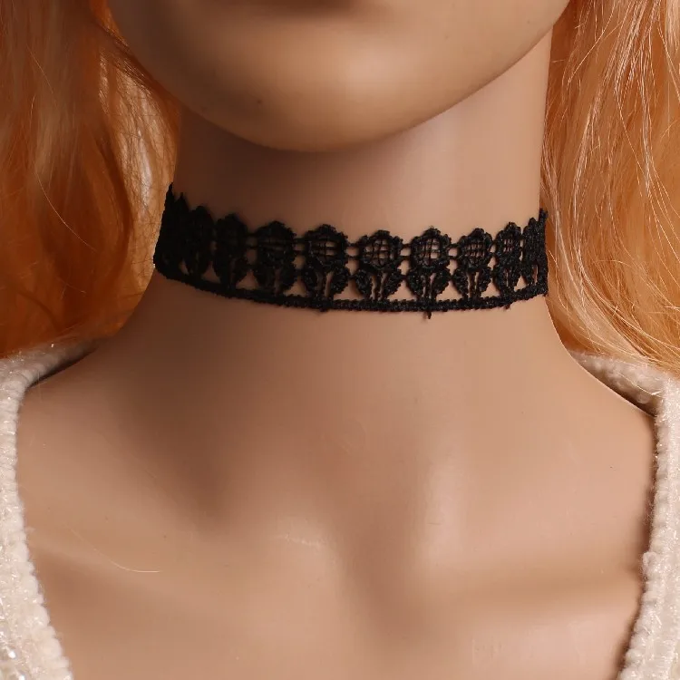 Hot new torques Bijoux Gothic Tattoo Lace hollow False collar Necklace Maxi statement Chokers Necklace for Women 2016 jewelry