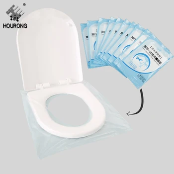 

10pcs Disposable Toilet Seat Cover Travel Waterproof Antibacterial Toilet Mat Cushion Bathroom Accessories