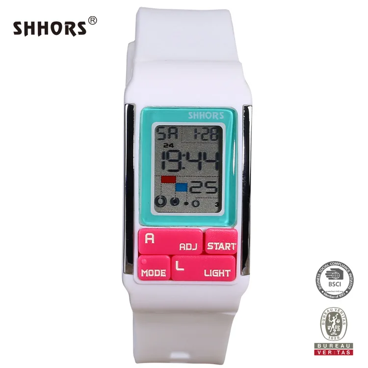 SHHORS брендовые электронные детские часы спортивные детские цифровые часы силиконовый ремешок наручные ЖК часы водостойкий будильник