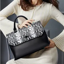 Новые модные кожаные женские сумки, женские роскошные сумки через плечо со змеиным узором, дизайнерские сумки высокого качества, женские сумки-тоут