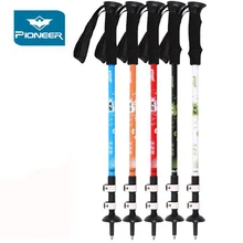 Pioneer Hiking Poles Telescope Cane Walking Stick Aluminum Ultralight Stick Outdoor Climbing Trekking Pole Hiking Accessories koraman outdoor walking cane trekking pole telescopic ultralight hiking climbing stick carbon fiber stick fitness outdoor 1307