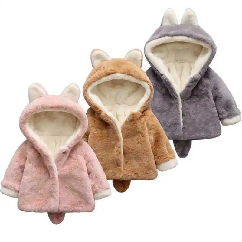 Baby Girls clothes Winter Warm Coat Cute Bunny Rabbit Fleece Jacket Baby Long Sleeved Hooded Outwear for Baby Girls Clothing Baby Girls clothes Winter Warm Coat Cute Bunny Rabbit Fleece Jacket Baby Long Sleeved Hooded Outwear for Baby Girls Clothing