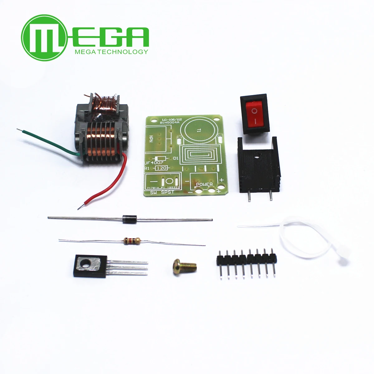 

15KV High Frequency DC High Voltage Arc Ignition Generator Inverter Boost Step Up 18650 DIY Kit U Core Transformer Suite 3.7V