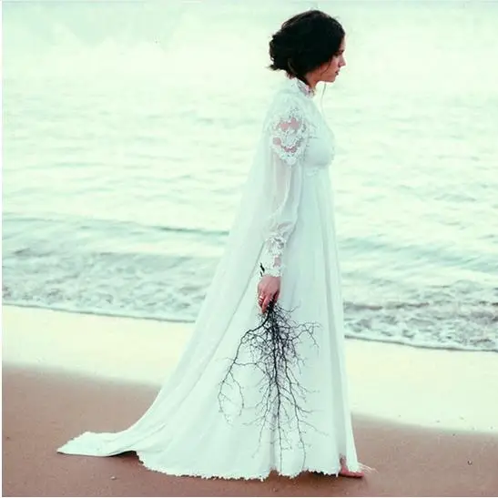 Bohemian Empire Waist Wedding Dress