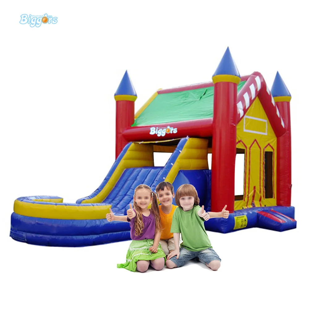 

Customized PVC inflatable jumping boucner castle with slide