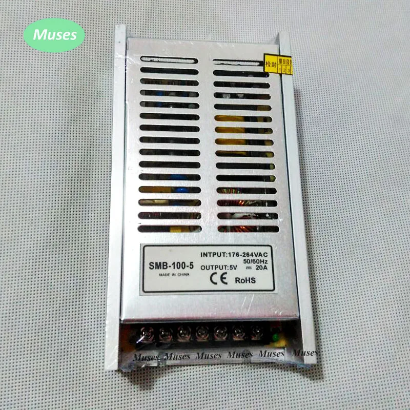

Ultra thin Single Output Switching power supply for LED Strip light 100W 5V 20A