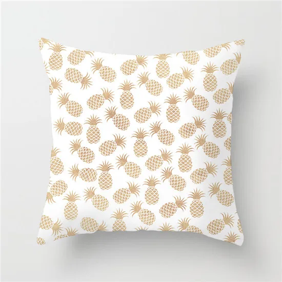 Fuwatacchi Золотая подушка крышка точка завод Цветочный геометрический кораллового цвета с принтом, накидка для подушки, декоративные подушки для дивана, автомобиля - Цвет: PC04070