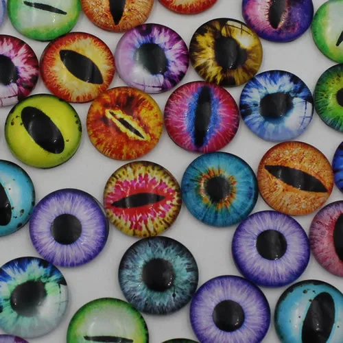 16 мм Случайные Смешанные глаза Дракона круглые стеклянные кабошоны ...