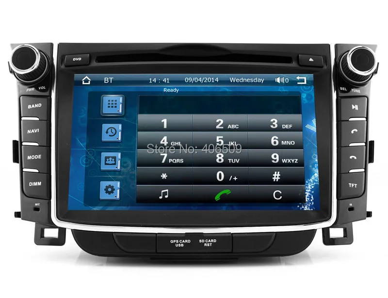 Sale In Dash Car DVD Player GPS Navigation for Hyundai i30 / Elantra GT with Navigator Bluetooth Radio Stereo USB SD AUX Audio 2