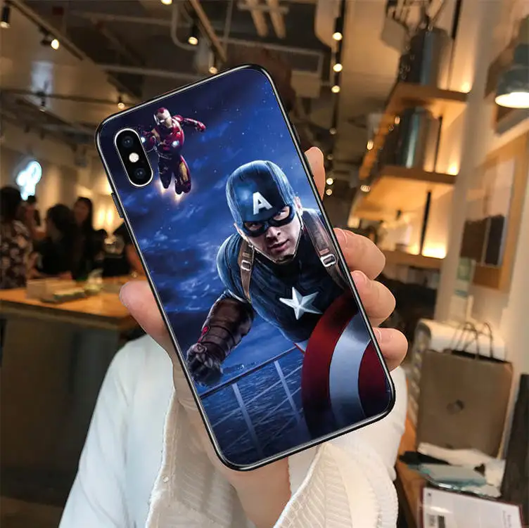 Marvel DC Comics железные человеческие Мстители Endgame Thanos Мягкий ТПУ чехол для iPhone X SE 5 5S 6 6 S Plus 7 8 Plus XR XS MAX - Цвет: TPU