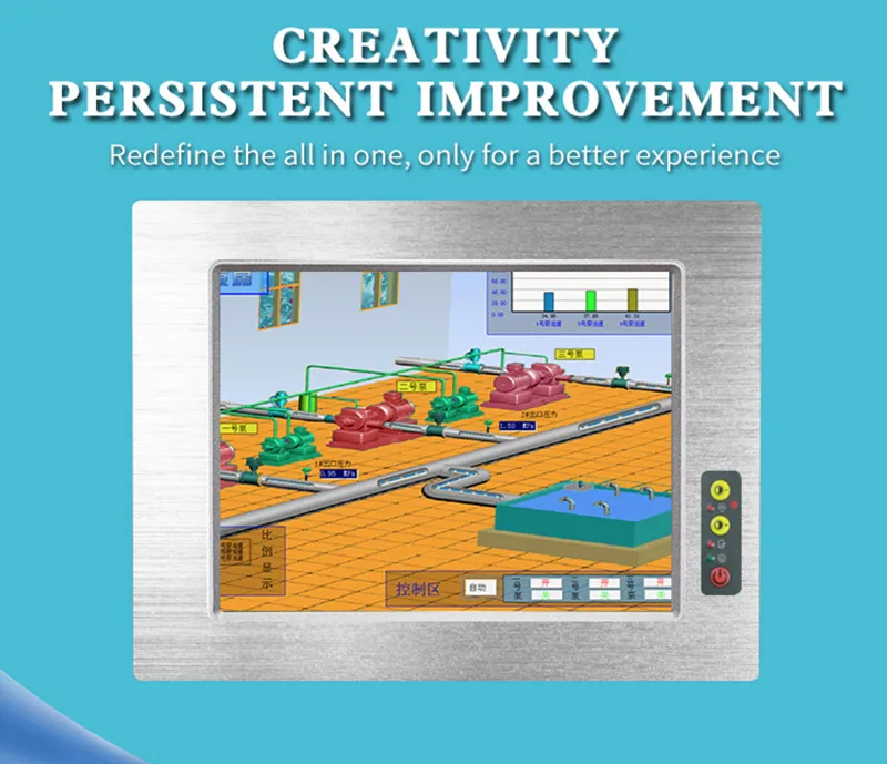 

10.4 inch touch screen 2 lan all in one pc with integrated intel J1900 quad-core