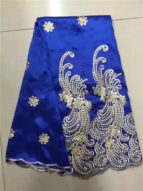 

Free shipping 2017 Latest Africa George Lace Fabric With Sequins Fancys Nigerian Georges For Wedding Party 5Yards