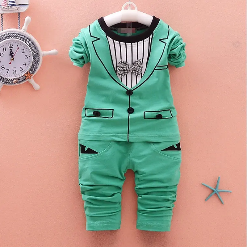 

Boy baby clothes outfit casual sports suit 2pcs sets for spring infant baby boys clothing brand gentleman suit baby birthday set