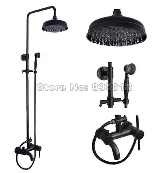 

Black Oil Rubbed Brass Bathroom Bath & Shower Faucets Rain Shower Faucet Shower Head Set Wrs044