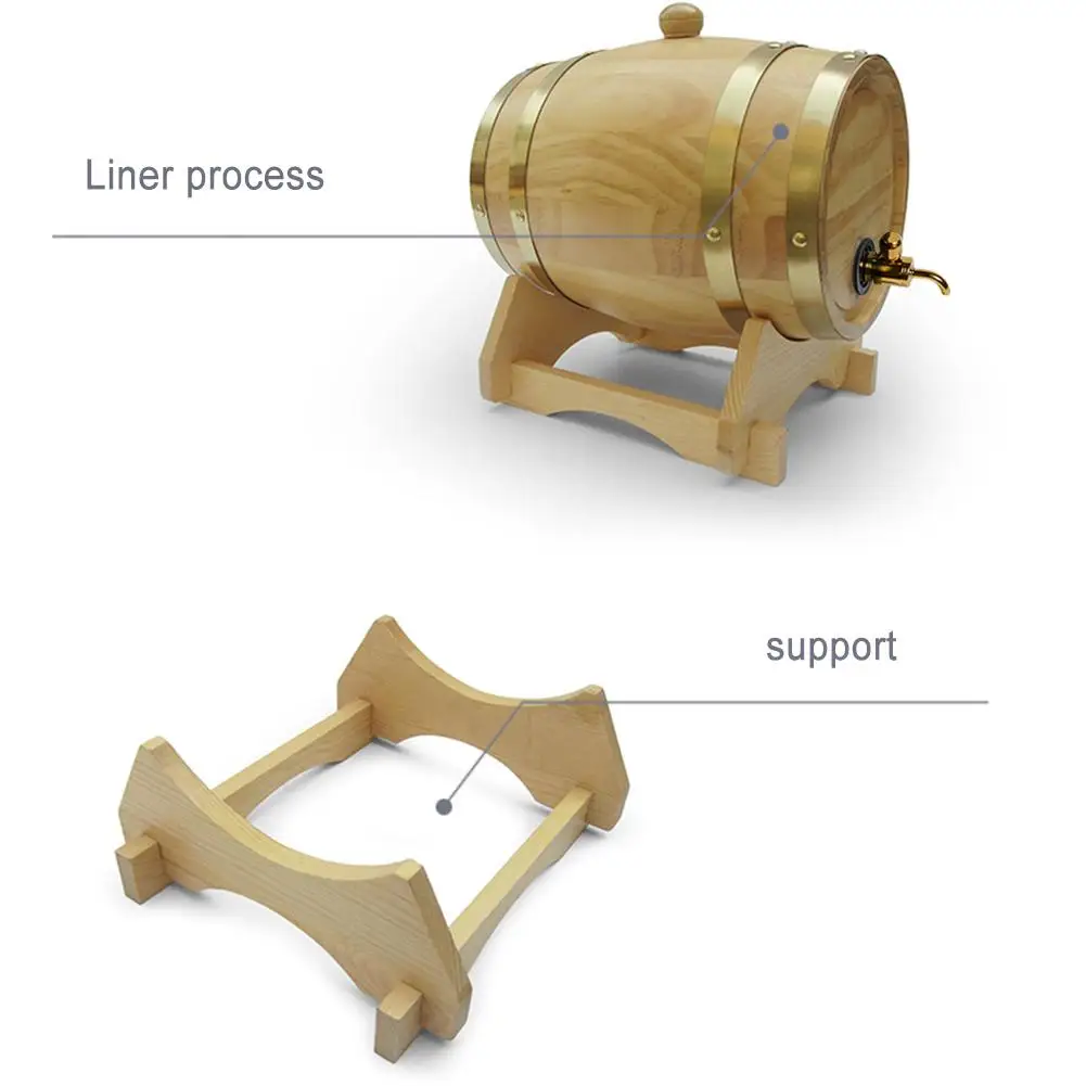 1.5L металлический кран дубовый сосна винный бочонок бочки для хранения вина винный погреб Бар Ретро стиль емкость для хранения с основанием