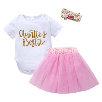 

Baby Girl Dress Cute Princess suit short sleeve screen dress + butterfly print headscarf three sets 12-3T