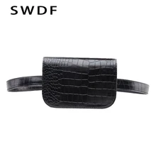 SWDF винтажная поясная сумка для женщин из искусственной кожи аллигатора сумочка на ремне поясная сумка для путешествий кошельки поясные сумки для женщин подходит для телефона 5,5 дюймов