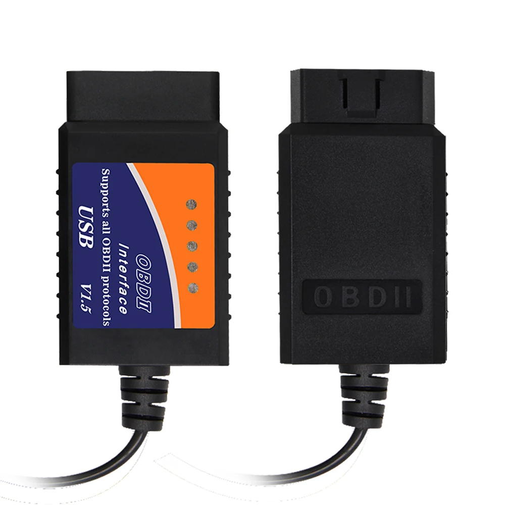 ELM327 V1.5 USB версия с PIC18F25K80 чип PL2303 Драйвер IC OBDII OBD2 Диагностический сканер ELM327 автоматический считыватель кодов