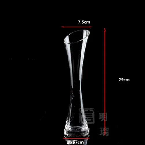 Домашний декор прозрачная стеклянная гидропонная ваза современная мода обеденный стол офисный стол Маленькая ваза - Цвет: 30cm