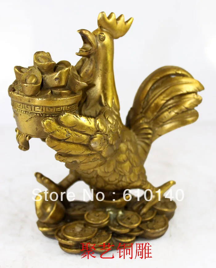 

Bronze statue copper decoration money chicken crafts