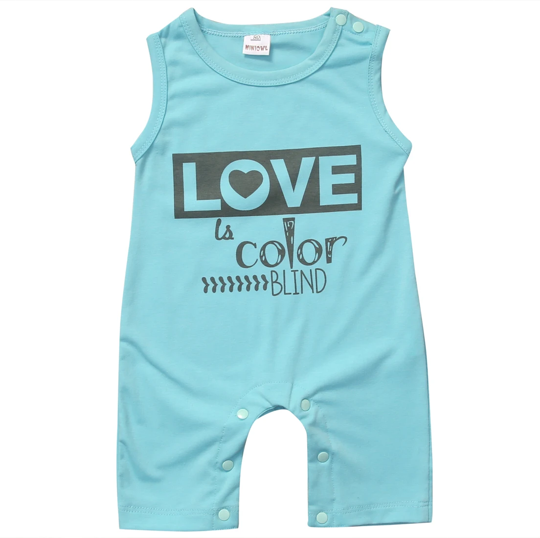 

2017 Newborn Kid Baby Boy Girl Cotton Romper Jumpsuit Causal Sleeveless Love Bodysuit Infant Playsuit Blue Clothes Summer Outfit