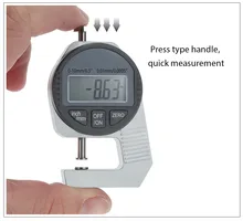 0-10mm /0.01mm Micron Electronic Digital Thickness Gauge For Paper Leather Cloth Wooden Panel Steel Board Measuring Tool