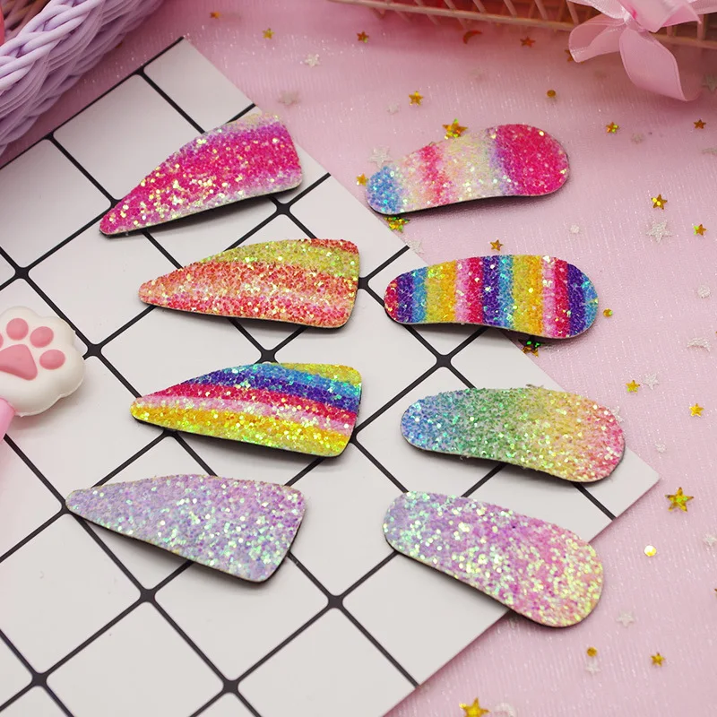 

2pcs/set Glitter Hair Clips for Girls Hair Accessories Snap Clip Hairgrips Children BB Hairpin Cute Baby Hair Barrettes Kids